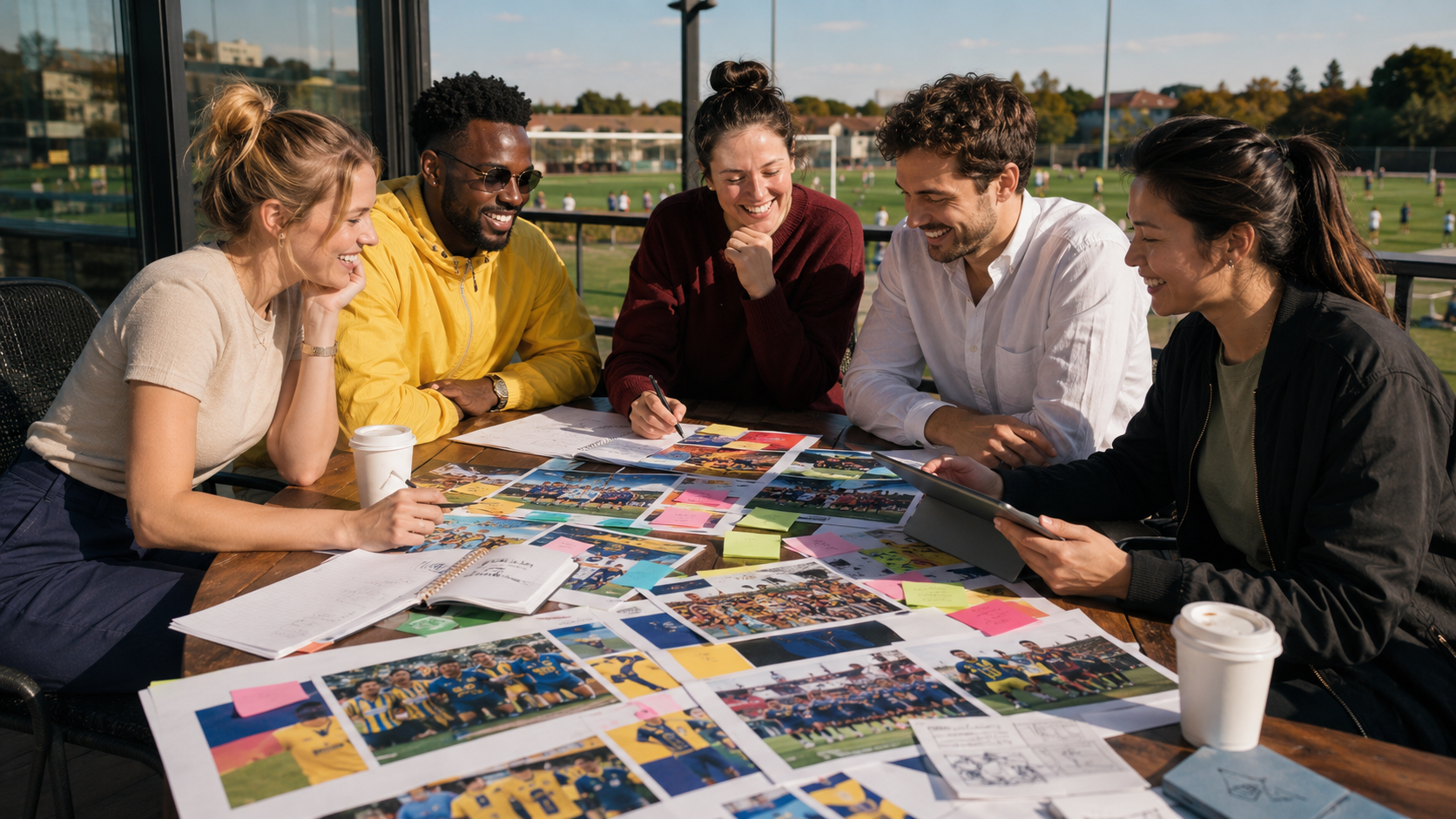 Fotos & Moodboard am Tisch