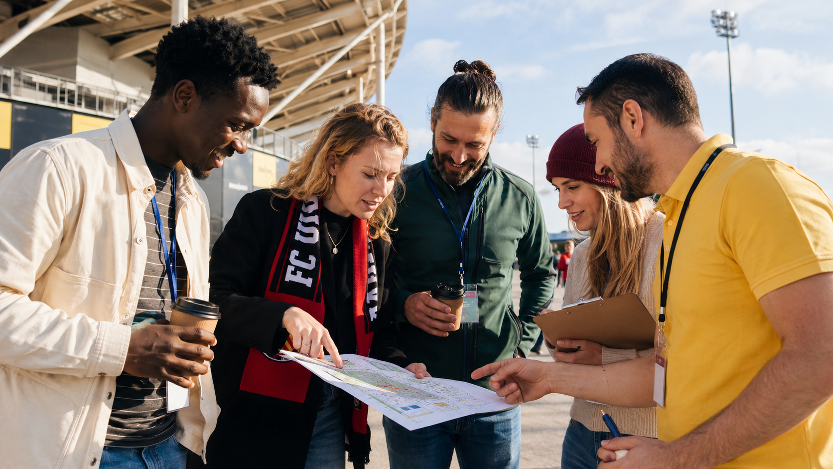 Lageplan vor dem Stadion